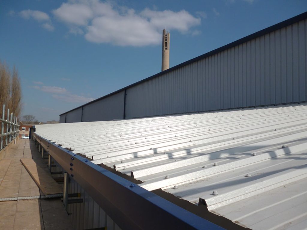 An example of sheet roof completed b D Tasker roofer