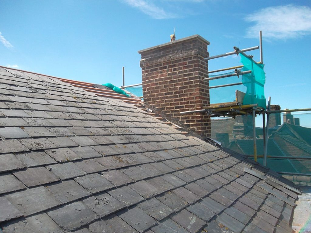Chimney Slate Roof Repair Northampton